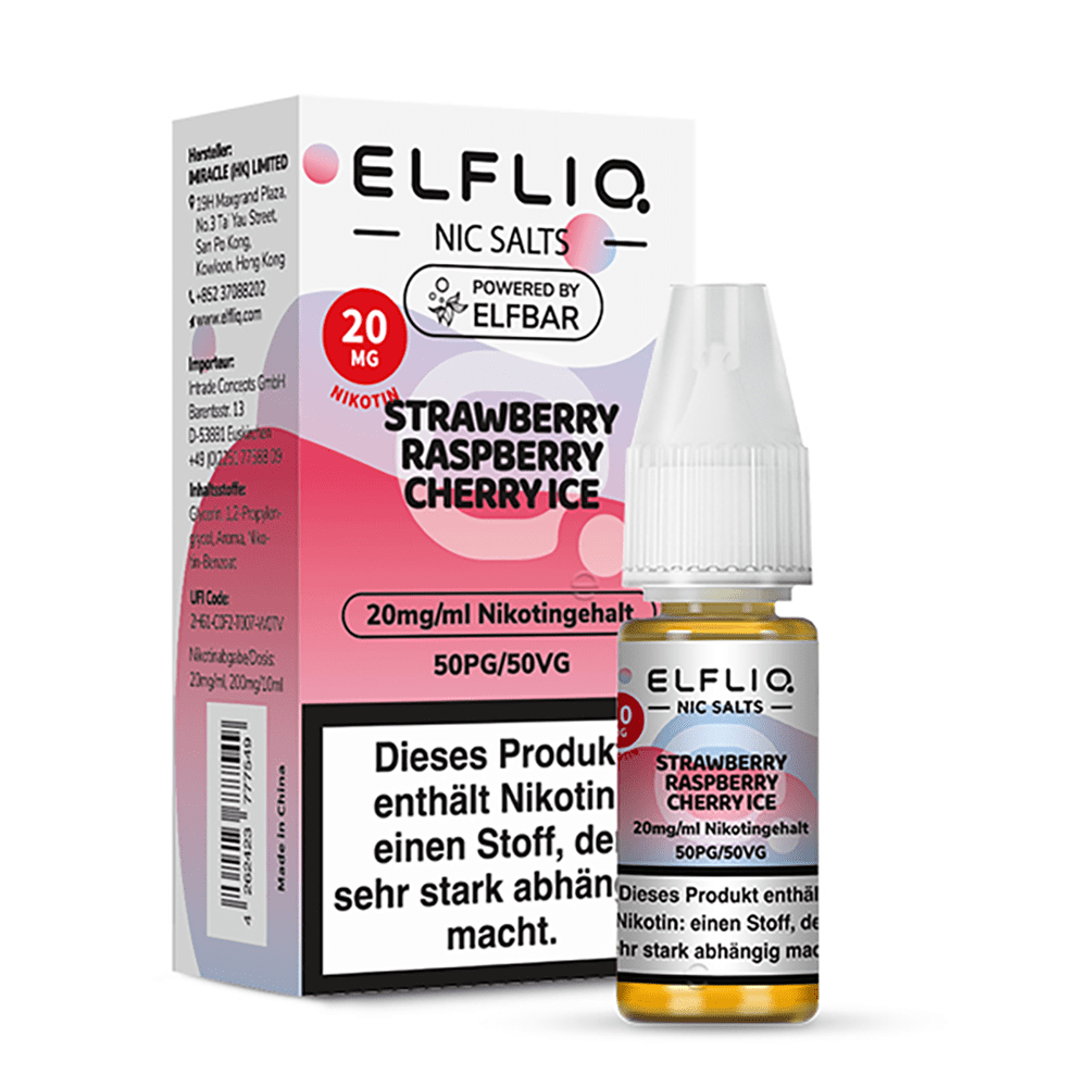 Elfliq Strawberry Raspberry Cherry Ice